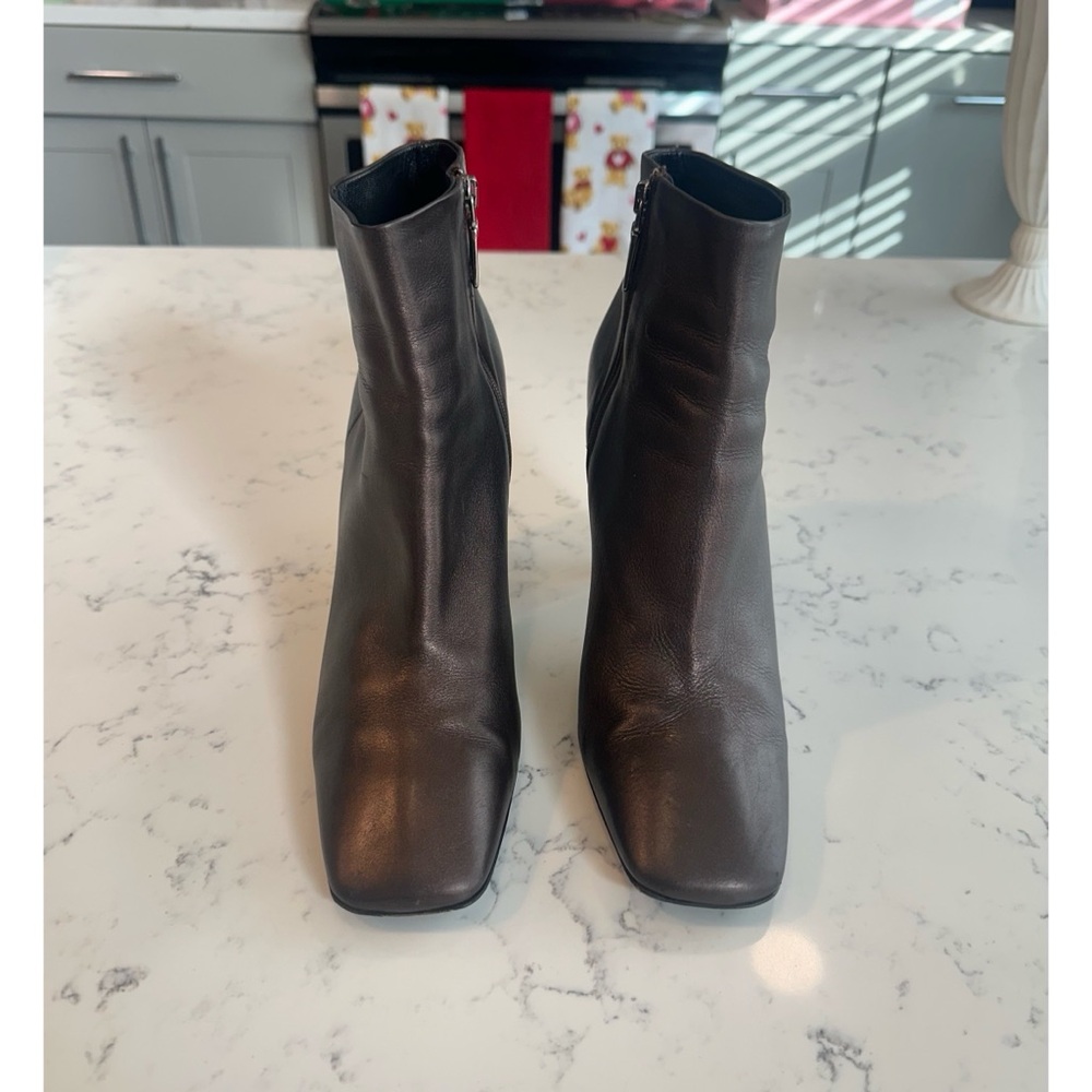 Prada Leather Ankle Boots in Metallic Brown - Size 41 1/2 - Picture 14 of 14